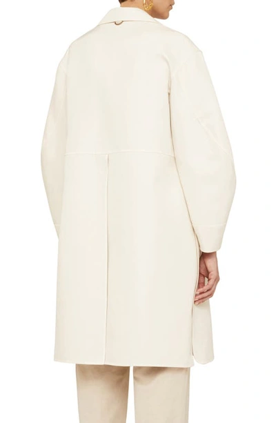 Shop Agnona Side Slit Trench Coat In Safari