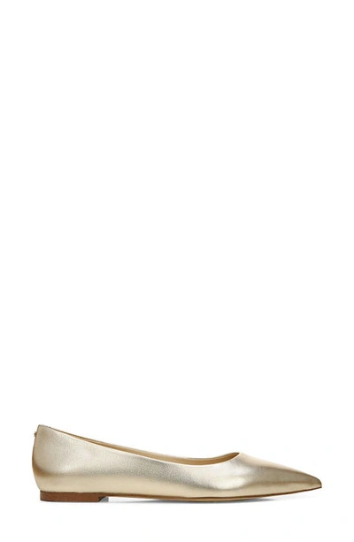 Shop Sam Edelman Wanda Pointed Toe Flat In Molten Gold