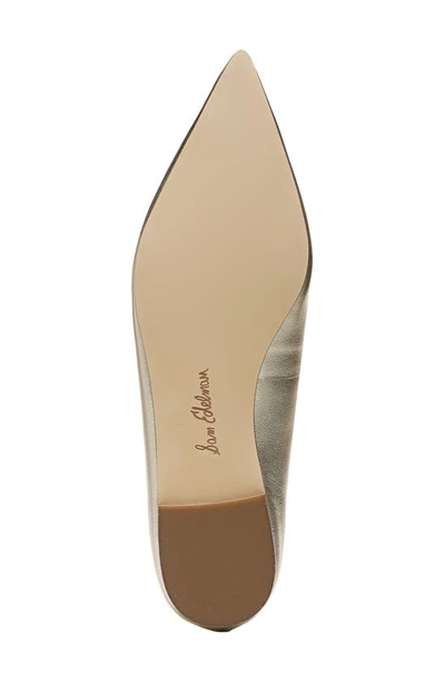 Sam Edelman Wanda Womens Comfort Insole Pointed Toe Ballet Flats In Molten Gold