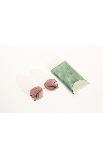 Bluestone Sunshields Love 53mm Polarized Round Sunglasses In Rose Gold / Pink