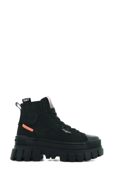 Shop Palladium Revolt Platform Sneaker In Black/ Black