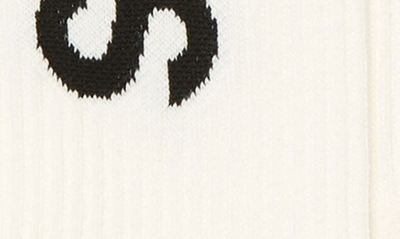 Shop Acne Studios Logo Rib Socks In Off White