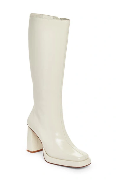 Shop Jeffrey Campbell Maximal Knee High Boot In Ivory