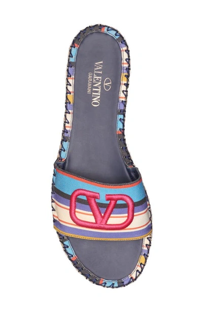 Shop Valentino Pop Baiadera Espadrille Slide Sandal In Multicolor