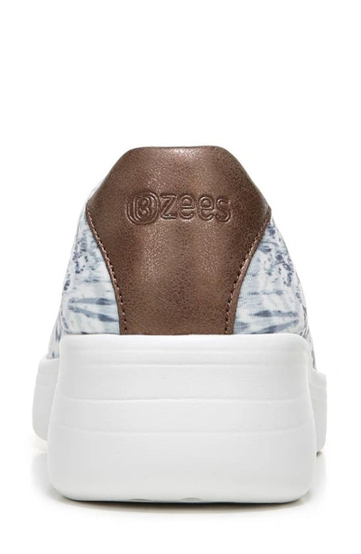 Shop Bzees Easy Going Slip-on Sneaker In Blue Ikat Fabric