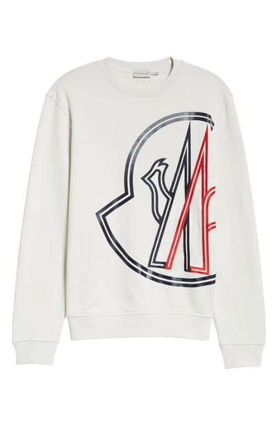 Moncler Logo-embroidered Printed Cotton-jersey Sweatshirt In White |  ModeSens