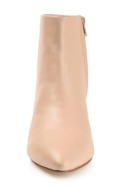 Shop Journee Signature Tabbie Pointed Toe Bootie In Nude