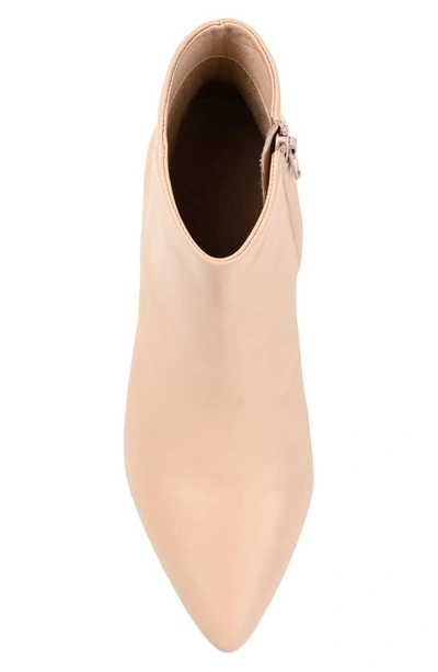 Shop Journee Signature Tabbie Pointed Toe Bootie In Nude