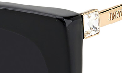 Shop Jimmy Choo 58mm Seba Cat Eye Sunglasses In Black / Grey Shaded