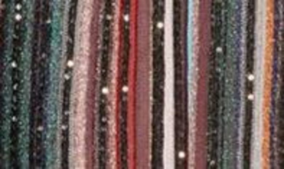 Shop Missoni Metallic Stripe Long Cardigan In Multicolor