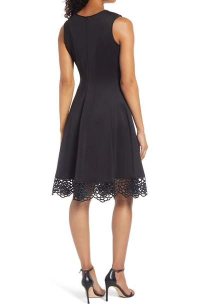 Shop Donna Ricco Sleeveless Fit & Flare Dress In Black