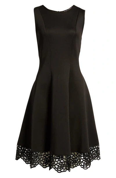 Shop Donna Ricco Sleeveless Fit & Flare Dress In Black