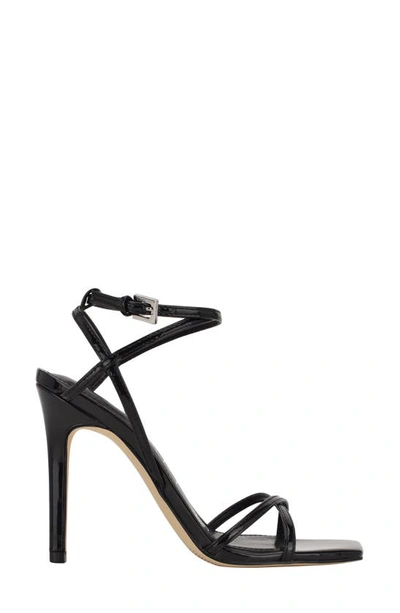 Calvin Klein Strappy Square-toe Heel In Black
