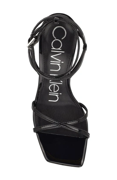 Calvin Klein Strappy Square-toe Heel In Black