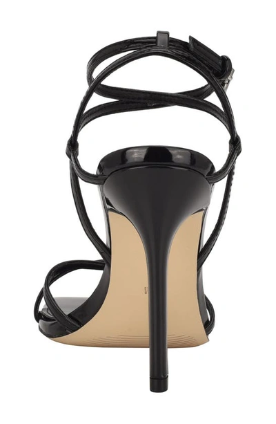 Calvin Klein Strappy Square-toe Heel In Black