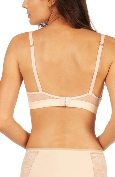 Shop Lively The Smooth Lace No-wire Push-up Bra In Toasted Almond