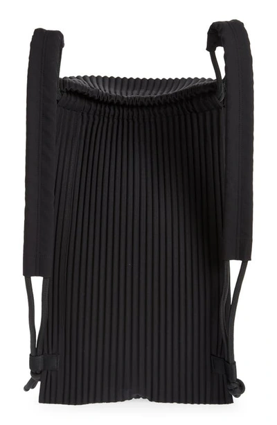 Shop Issey Miyake Pleated Backpack In Black