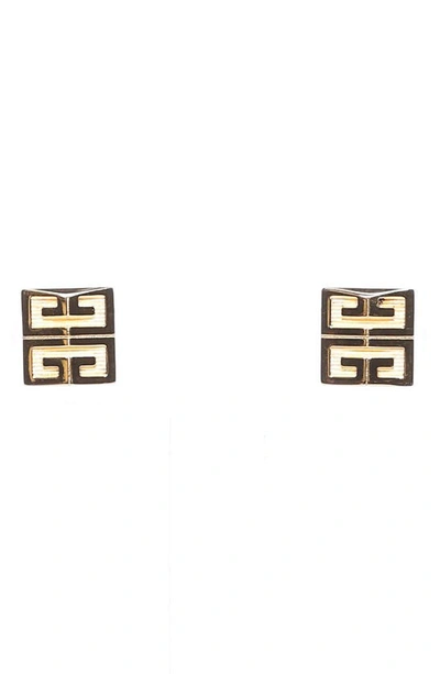 Givenchy 4g Golden Stud Earrings In Golden Yellow