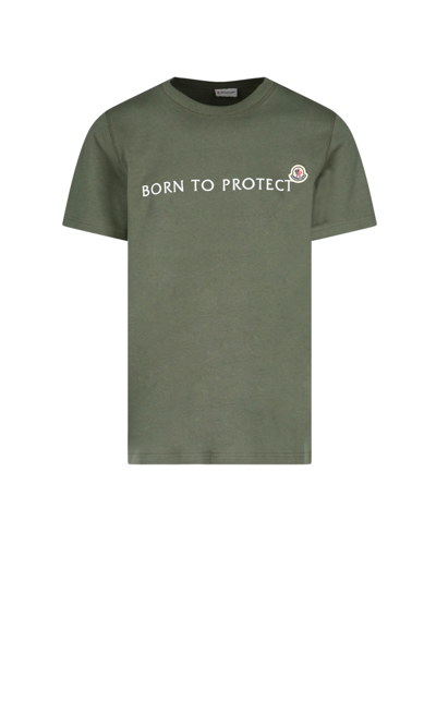 Shop Moncler 'born To Protect' T-shirt