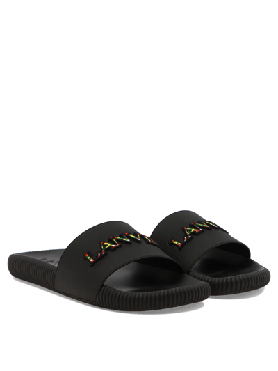 Shop Lanvin "arpege Jl 3d" Sandals In Black  