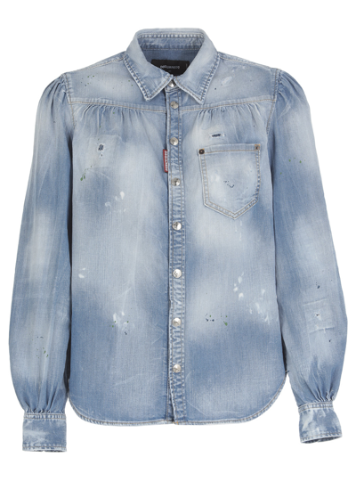 Shop Dsquared2 Shirts Blue