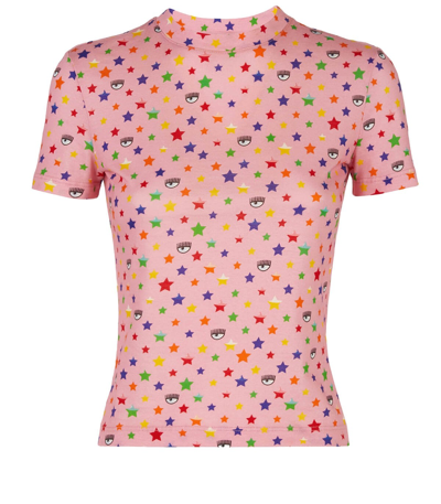 Shop Chiara Ferragni Rainbow Pink T-shirt