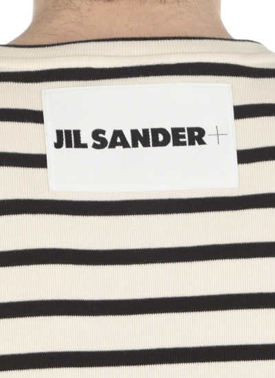 Shop Jil Sander T-shirts And Polos Black In Open Grey