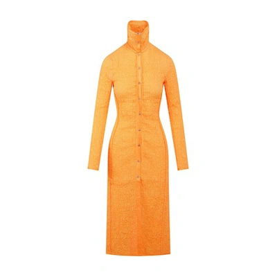 Shop Acne Studios Maxi Dress In Apricot Orange