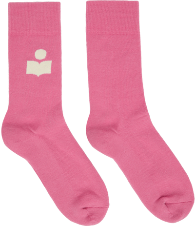 Shop Isabel Marant Pink Siloki Socks In 40pk Pink