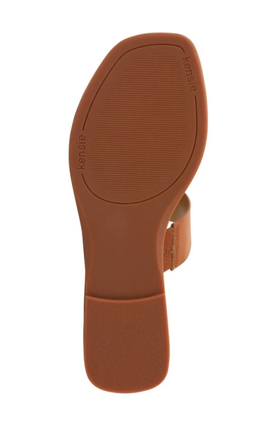 Shop Kensie Nica Slide Sandal In Tan Faux Leather