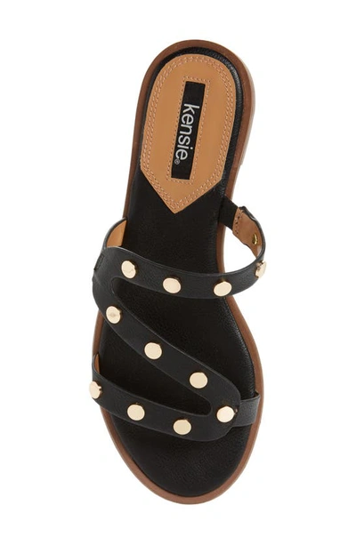 Shop Kensie Malania Slide Sandal In Black Leather