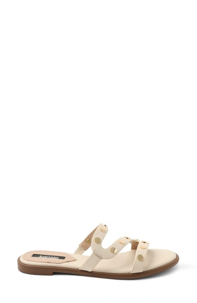 Shop Kensie Malania Slide Sandal In Off White Leather