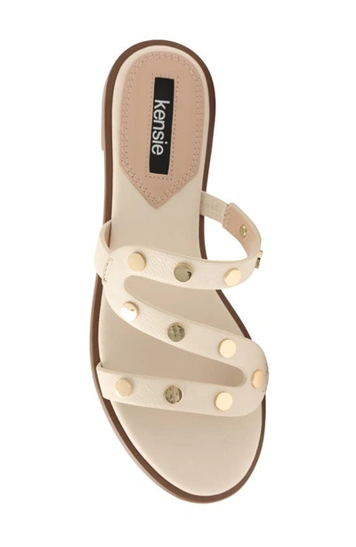 Shop Kensie Malania Slide Sandal In Off White Leather