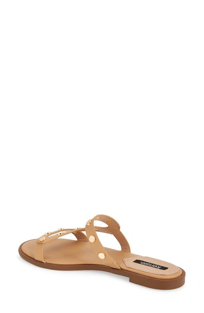 Shop Kensie Malania Slide Sandal In Nude Leather