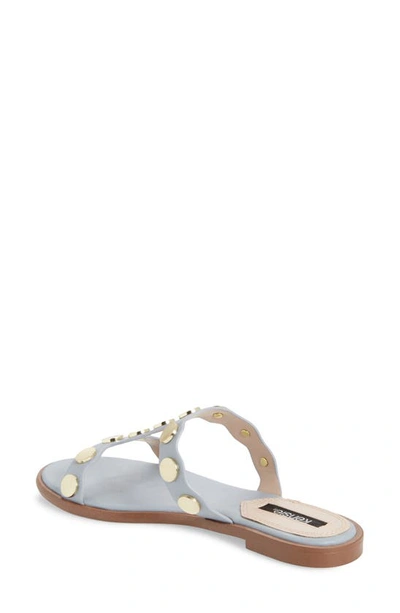 Shop Kensie Macon Sandal In Light Blue Faux Leather