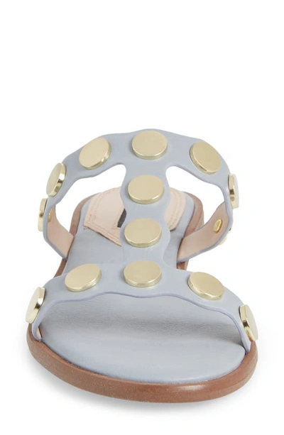 Shop Kensie Macon Sandal In Light Blue Faux Leather