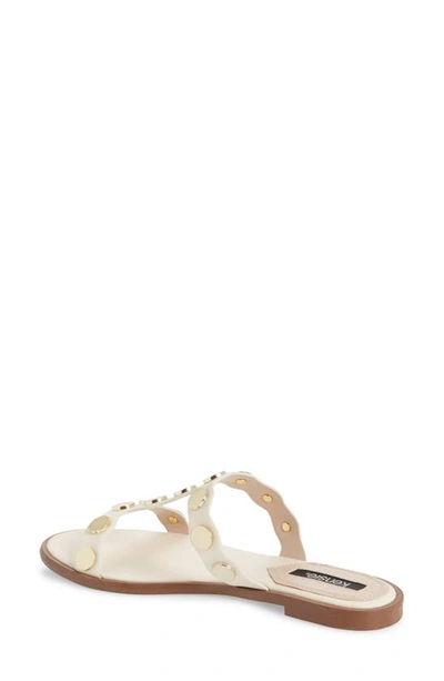 Shop Kensie Macon Sandal In Off White Faux Leather