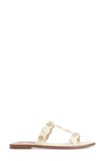 Shop Kensie Macon Sandal In Off White Faux Leather