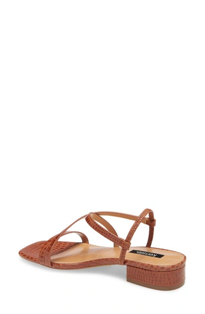 Shop Kensie Conley Sandal In Tan Faux Leather