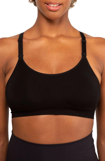 Shop Modern Eternity Racerback Nursing Bra In Black