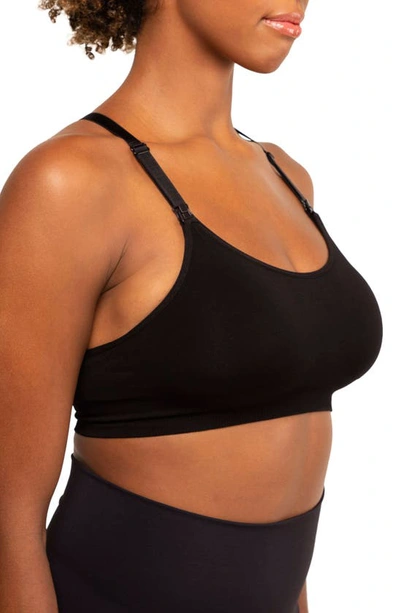 Shop Modern Eternity Racerback Nursing Bra In Black