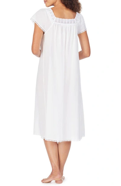 Shop Eileen West Waltz Cotton Nightgown In Solid White
