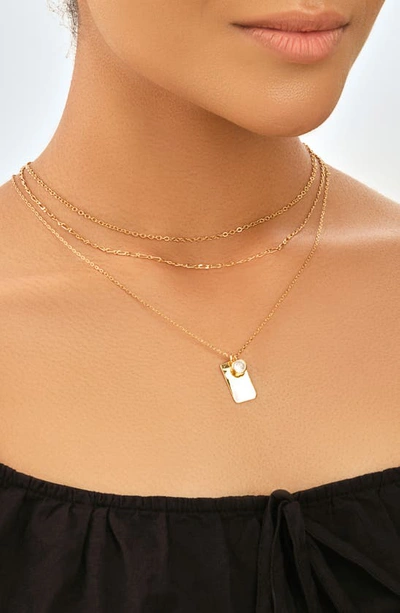 Shop Sterling Forever Brielle Layered Necklace In Gold