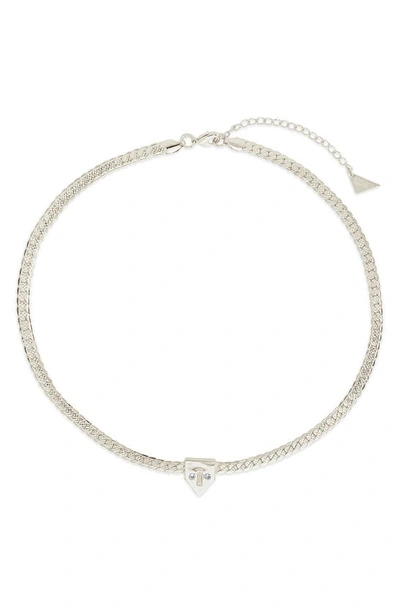 Shop Sterling Forever Catherine Choker In Silver
