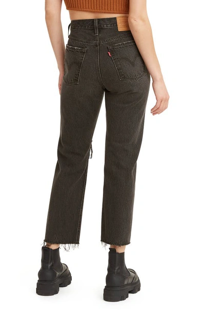 Shop Levi's Wedgie Ripped High Waist Crop Straight Leg Jeans In After Sunset