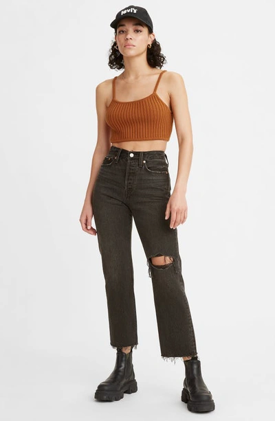 Shop Levi's Wedgie Ripped High Waist Crop Straight Leg Jeans In After Sunset