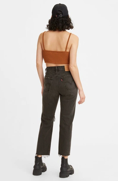 Shop Levi's Wedgie Ripped High Waist Crop Straight Leg Jeans In After Sunset