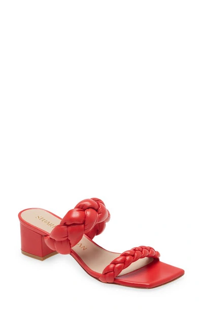Stuart Weitzman Playa 50 Block Heel Sandal In Coral