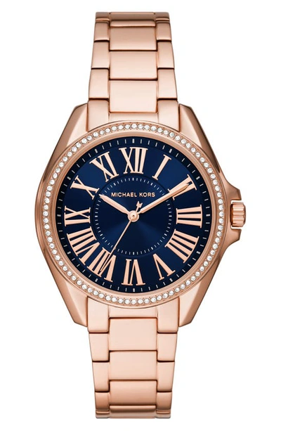 Shop Michael Kors Michael  Kacie Bracelet Watch, 39mm In Rose Gold