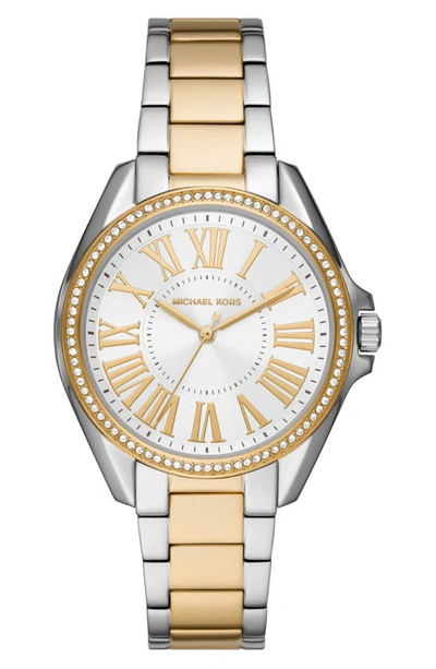 Shop Michael Kors Michael  Kacie Bracelet Watch, 39mm In Two Tone